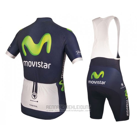 2016 Fahrradbekleidung Movistar Grun und Blau Trikot Kurzarm und Tragerhose - zum Schließen ins Bild klicken